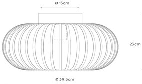 Lucide 78174/40/33 - Stropné svietidlo MANUELA 1xE27/60W/230V pr. 39,5 cm šedá