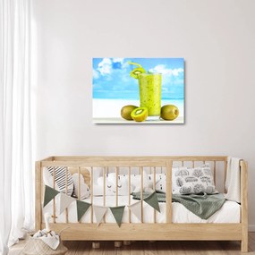 Sklenený obraz - kiwi smoothie (70x50 cm)