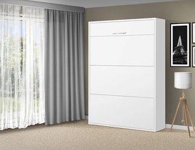 Nabytekmorava Sklápacia posteľ VS 1054 P - 200x180 cm A nosnosť postele: štandardná nosnosť, farba lamina: orech lyon/biele dvere