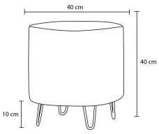 Taburet NANI priemer 40 cm antracit