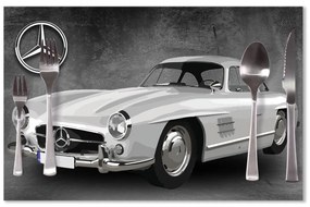 Sablio Prestieranie Mercedes-Benz 300 SL Sivé pozadie: 40x30cm