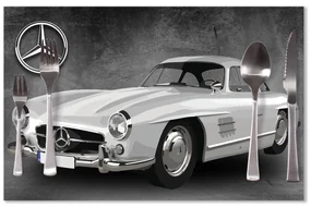 Sablio Prestieranie Mercedes-Benz 300 SL Sivé pozadie: 40x30cm