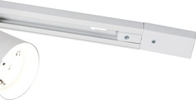 Moderný koľajnicový systém s 5 bielymi reflektormi 1-fázový GU10 70mm - Iconic Jeana Luxe