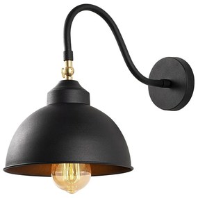 Čierne kovové nástenné svietidlo Opviq lights Fotini