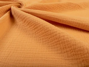 Biante Mušelínový behúň na stôl MSN-001 Horčicovo oranžový 35x140 cm