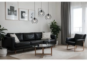 Light Home Závesné svietidlo Stella, 3x čierne drôtené tienidlo