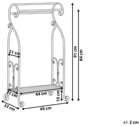 Stojan na uteráky 49 x 91 cm biely LINARES Beliani
