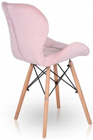 Bestent Jedálenské stoličky 4ks zamatové ružové PINK CRYSTAL