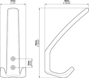 Siro Nábytkový vešiak KUBO velký čierna