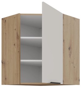 Horná rohová kuchynská skrinka Sayla 60x60 GN-72 1F (45°) (kašmír + dub artisan). Akcia -23%. Vlastná spoľahlivá doprava až k Vám domov. 1121428