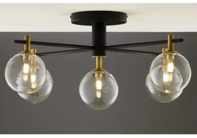 Jupiter 2035 - Prisadený luster FIGARO 5xG9/10W/230V čierna/zlatá/béžová/číra