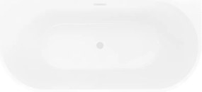 Mexen Oris, voľne stojaca ryhovaná vaňa 170 x 80 cm, biela-šedá, biely prepad, 52871708062-20