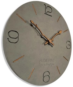 Dekorstudio Moderné drevené hodiny EKO Branch sivé 30cm