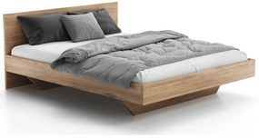 Levitujúca posteľ 140x200 z nábytkovej dosky, dub craft DM2
