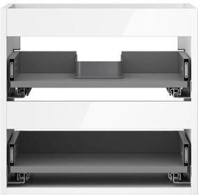 Mexen Box-A, závesná skrinka 50 cm, 2 zásuvky, biela lesklá, 91AX0-0500-470-2-00