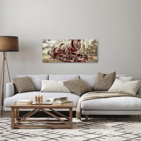 Historický obraz lokomotívy (120x50 cm)