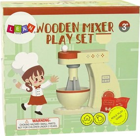 LEAN Toys Drevený kuchynský robot mixér s príslušenstvom pre deti