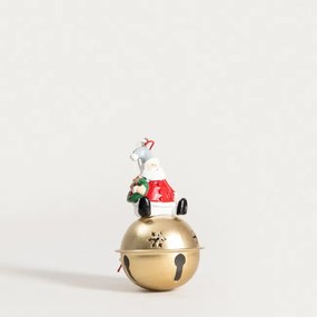 Vianočná dekorácia CLOCH Santa Claus so zlatým zvončekom 754166