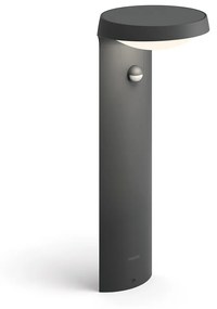 Philips 8719514476899 Tyla exteriérový stĺpik LED so senzorom 9W 930lm/200lm 4000K antracit