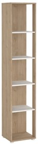 Knižnica v dekore duba v bielo-prírodnej farbe 41x205 cm Sign – Tvilum