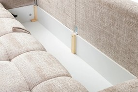 Rozkladacia pohovka Dante, béžová štruktúrovaná tkanina