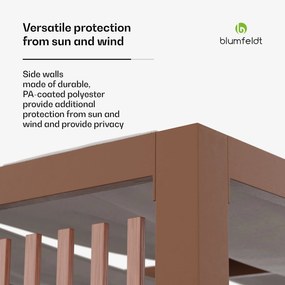 Blumfeldt Shade Cove Vert, pergola, 3 x 3 m, bočné steny, práškovo lakovaná farba, odolná voči poveternostným vplyvom