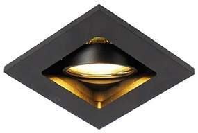 Inteligentné zapustené bodové svietidlo čierne vrátane WiFi GU10 nastaviteľné - Qure