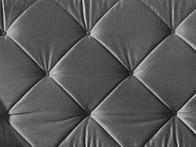 Pohovka s prešitím Leeds, šedá zamatová látka