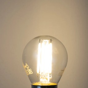 Sada 5 stmievateľných LED žiaroviek E27 Filament G45 číra 4W 470 lm 2700K