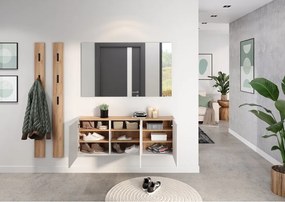 Krémová závesná skrinka v dekore duba 138x52x25 cm Libbiano – Germania