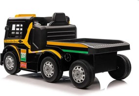 LEAN CARS Elektrické autíčko Mercedes s návesom XMX622B, LCD, žlté