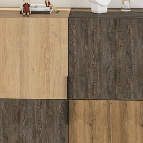 Skrinka v dekore duba v hnedo-prírodnej farbe 100x130 cm Titan – Marckeric