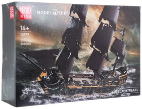Čierna pirátska loď Mold King, sada stavebných kociek 3180 dielikov ZKL.13199