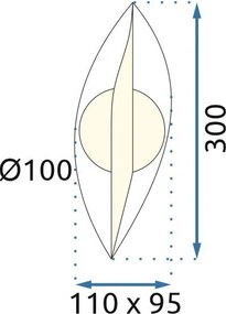 Toolight Toolight, LED nástenné svietidlo 5W, 4000K, G031-W, zlatá, OSW-00699