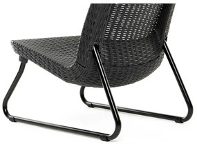 Tmavosivá záhradná lounge súprava z umelého ratanu pre 2 osoby Rio – Keter