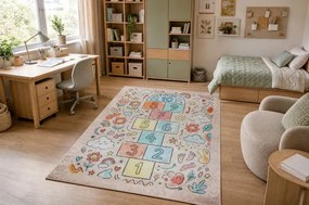 Detský koberec protišmykový BAMBINO 61470 ružový / modrý