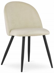 Béžová zamatová stolička BELLO
