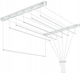 Erga Erga, stropný vešiak na sušenie bielizne 6x150 cm, biela, ERG-SEP-10SUSSUF6PP15