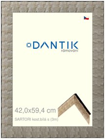 DANTIK rám na obraz 42x59,4 | SARTORI kost.bílá s (Plexi Čiré)