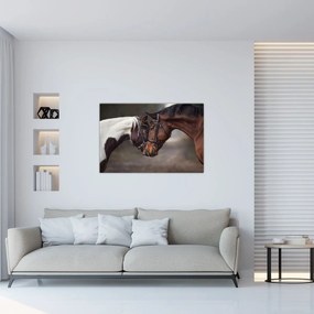Obraz - Zamilované kone (90x60 cm)
