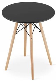 Jedálenský stôl TODI v škandinávskom štýle okrúhly - čierny (60cm)