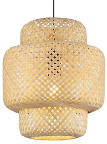 Luster na lanku HESTIA 1xE27/60W/230V pr. 30 cm bambus