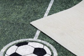 BAMBINO 2138 prateľný koberec Ihrisko, futbal pre deti, protišmykový - zelený