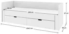 Jednolôžková posteľ 90 cm Anatomy (biela) (s roštom). Vlastná spoľahlivá doprava až k Vám domov. 1101133
