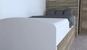 Rozkladacia posteľ Patrik Color 90x200 cm, biela/dub canyon