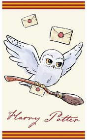 DETSKÝ BAVLNENÝ UTERÁK HARRY POTTER HEDWIGA 30X50 CM VZOROVANÝ