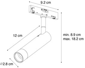Moderné biele bodové svetlo pre 1-fázový koľajnicový systém - Slimline Uzzy