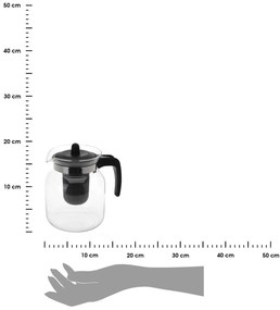 Sklenený džbán Lia Black 1,5L