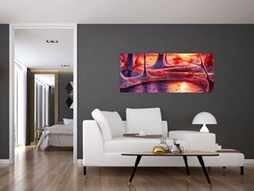 Obraz čarovného lesa (120x50 cm)