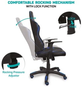 CONNECT IT CGC-0700-BL - Herná stolička LeMans Pro čierno-modrá